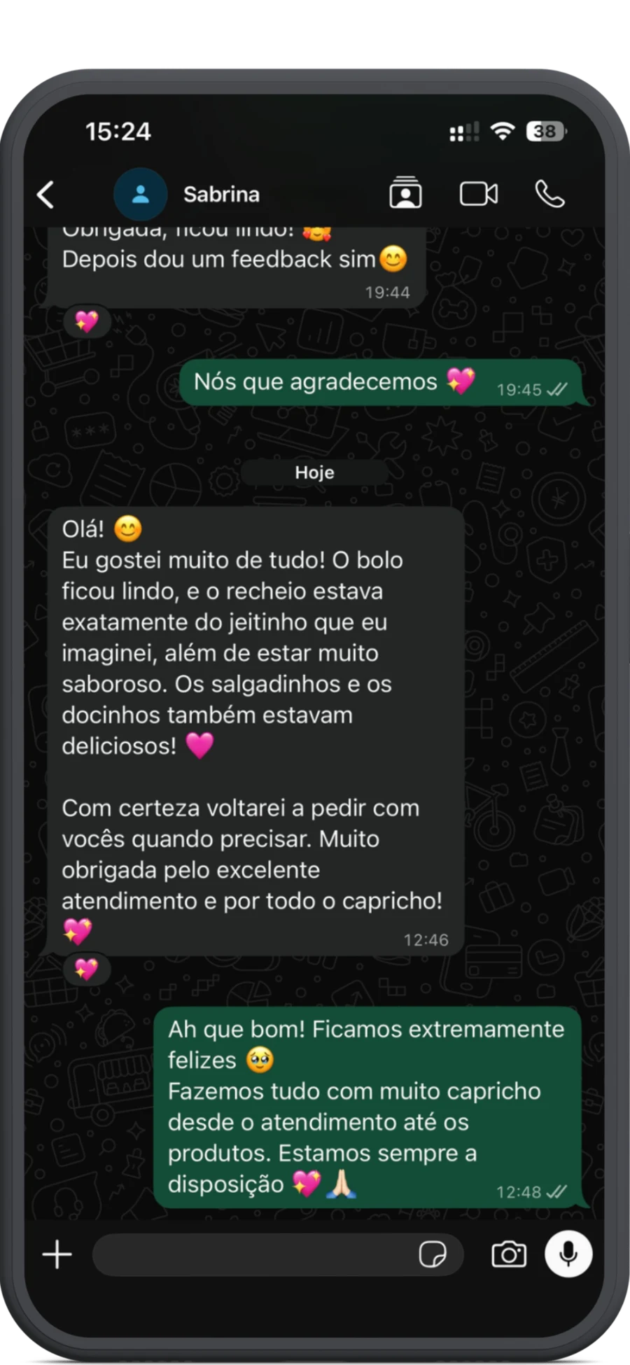 Feedback de Patrícia Nunes
